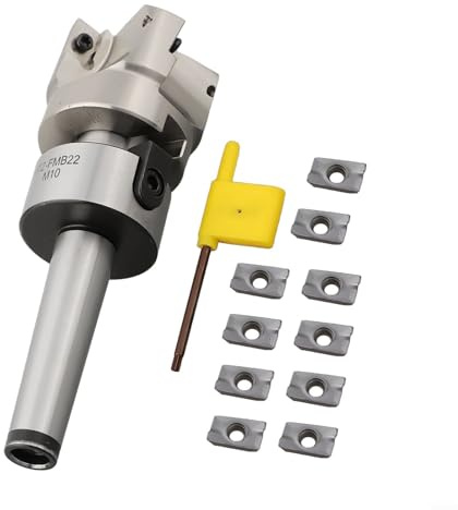 Eawfgtuw Set di frese a faccia - 400R 50 mm MT2 per staffa M10 10 pezzi inserto e chiave AMPT1604 per taglio fogli