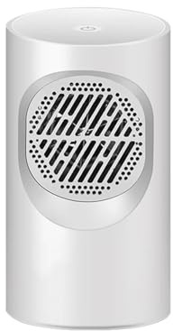 Elvärmare Bärbar Rum Mini Värmefläkt PTC Varmare Maskin For Hem Vinter Bil Sovrum Kontor Radiator Travel Snabb UppväRmning(White)