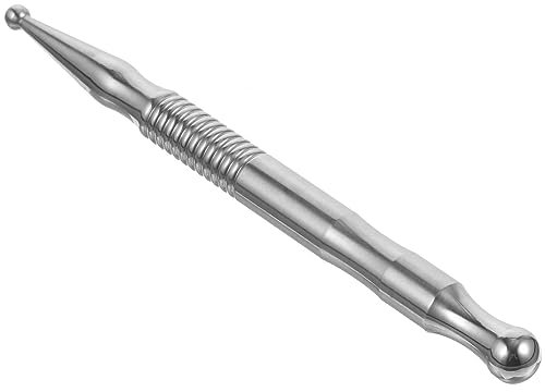 minkissy Akupunktur Massagestift Einweglaken Für Massage Muskelroller-stick Massagestab Metall Akupressur massagestab Haargummi Organizer Aufhängen Akupunkturstab Handbuch Edelstahl 304