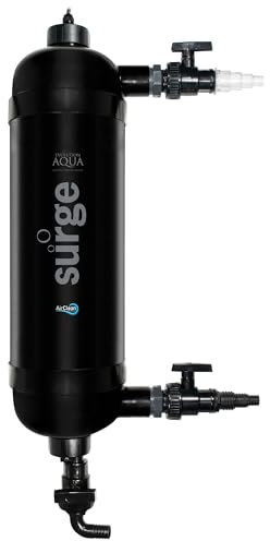 Evolution Aqua Surge Filter | All-in-One, Easy to clean, Foam Free, Mess Free, Pond Filter with built-in UV Clarifier Light for Ponds Up to 5,000 Litres, Black