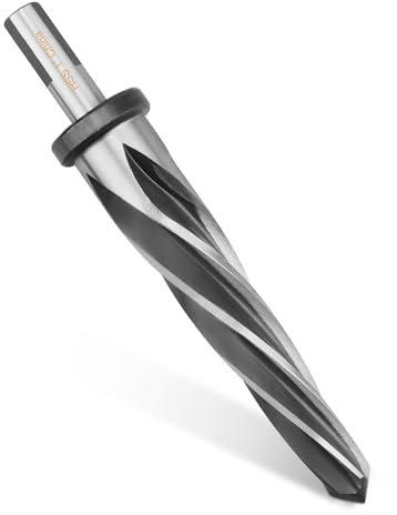 1 Drill Bridge/Construction Reamer Bit with 1/2 Non-Slip Shank M2 HSS Taper Chucking Reamer Bit Tool for Steel Metal Wood Alloy Drilling Hole