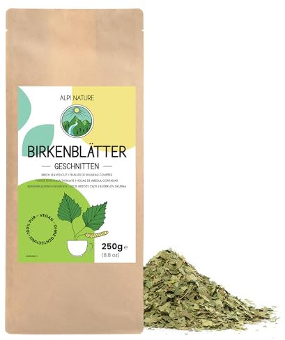 Alpi Nature Birkenblättertee 250g, Birkentee, Birkenblätter geschnitten, Birken Tee, Kräutertee