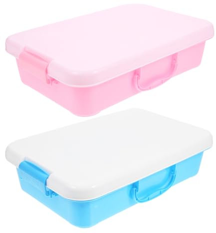 Cabilock 2pièces Coffre De Rangement De Bac à Sable Portable pour Garçon Fille Bac à Sable Léger avec Poignées pour Activités Sensorielles Intérieur Et Extérieur