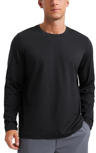 CRZ YOGA Cloud Jersey långärmade tröjor för män andas vardaglig träning rund hals t-shirts mjuka bastoppar