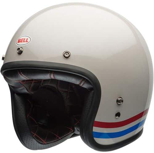 BELL HELMET CUSTOM 500 STRIPES PEARL WHITE XL ECE6