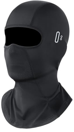 THXFUNAREA 1 pièce cagoule d'été respirante élastique, protection UV pour hommes et femmes, cagoule moto, noir