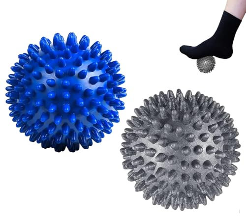 2 Pièces Balle de Massage pour Pieds, Dos, Épaules, et Trigger Points, Masseur de Pieds Rouleaux, Balle de Massage de Remise en Forme, pour le Colonne Cervicale, Épaule, Bras