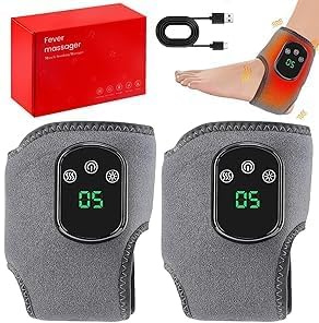 Massage Pieds, Masseur Pied, Masseur 3-En-1, 3 Modes 5 Niveaux De Chauffage, Revitive Stimulateur Circulatoire, Massage Pieds électrique Chauffant Réglable Rechargeable Et Portable Tensions Et Fatigue
