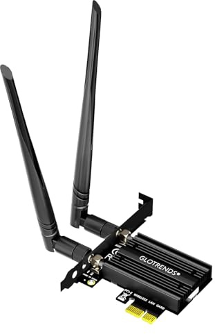 GLOTRENDS BE6500 WiFi 7 PCIe WiFi Card for Desktop AMD/Intel Desktop PC with MT7925B Controller, Bluetooth 5.4, Compatible with Windows 11/Linux/macOS