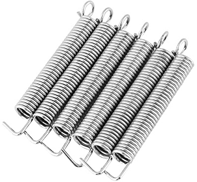 Ausla Ressorts de Pont de Trémolo pour Guitare, 6 Pièces Ressorts en Alliage chromé pour Système de Trémolo Type ST Guitare électrique, 2,74 Pièces de stabilité D'