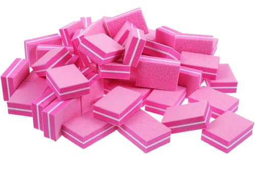 TOVINANNA Bloque Pulidor de Uñas de Esponja 50 Piezas Doble Cara para Manicura y Pedicura Uso en Salón Casa para Limar y Pulir Uñas