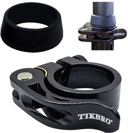 TIKBRO Bike Seat Clamp Quick Release or Screw Lock Styles Aluminium Alloy Seat Post Clamp 28.6mm 31.8mm 34.9mm