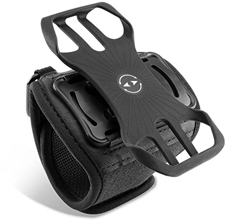 subtel® Brassard Running Smartphone jusqu'à 7 Pouces avec accroche clefs et Porte-Carte - brassière Course téléphone en néoprène Noir résistant Transpiration