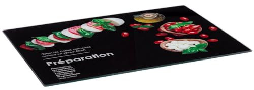 5five - planche à découper 40x30cm black edition verre