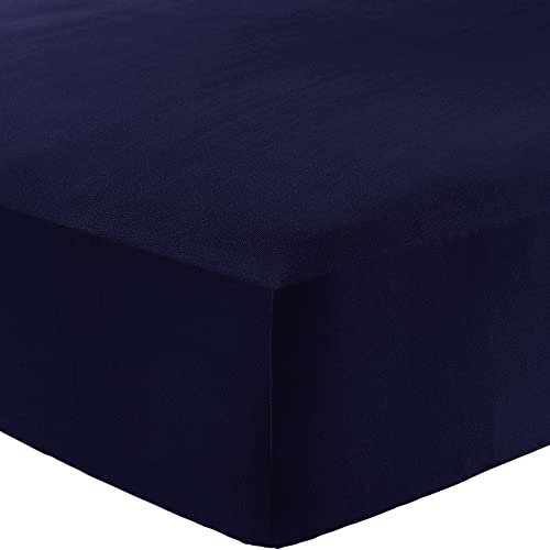 Erwin Müller Spannbettlaken Landsberg Microfaser Interlock-Jersey dunkelblau Größe 180x200 cm - 200x200 cm