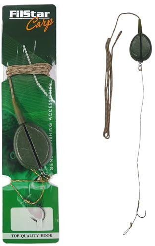 PRO FILSTAR Rig complet pour la pêche à la carpe avec plomb de 90 g et hameçon N2 – Montage avec leurre Pop Up Angel – Bas de ligne – Hameçon à carpe – Hameçon à la carpe – Ligne tressée – Kit