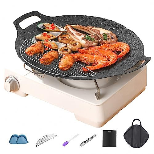 Griglia Teppanyaki, Padella for griglia Teppanyaki, piastra for barbecue antiaderente, deve essere utilizzata con un fornello, non abbiamo un fornello a gas