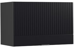 Vicco Küchenschränke Fame-Line, Schwarz gestreift, 60 cm Flach
