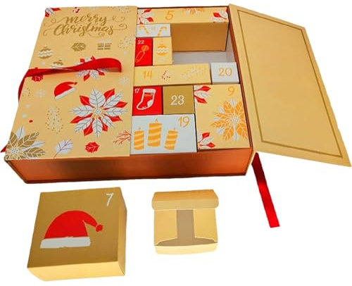 Scatole per calendario 'Avvento, calendario 'Avvento ricaricabili, cartoni 'Avvento, calendario 'Avvento con grandi scatole Sapce, scatole vuote per regali e ragazze