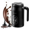 SHARDOR Montalatte Elettrico Cappuccino, 4 Opzioni Di Temperatura, 5 Funzioni In 1 Montalatte, 2 Fruste Per Latte, Cioccolata Calda, Latte, Cappuccini, Nero