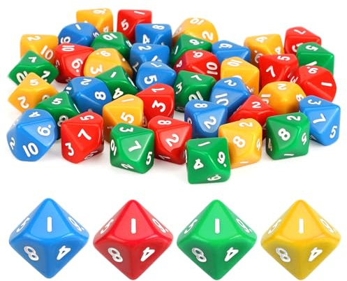 40 Piezas Dados Poliedricos