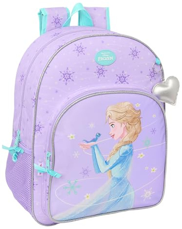 FROZEN SPIRIT - Zaino scuola bambino, zaino bambino, zaino per bambini, adattabile al carrello, ideale per bambini in età scolastica, comodo e versatile, qualità e resistenza, 33 x 14 x 42 cm, viola