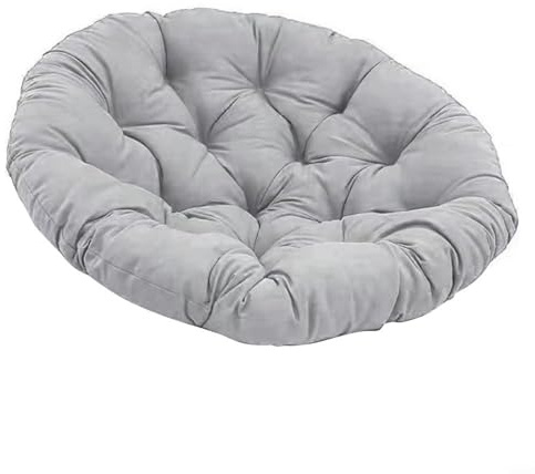 EffiFish Cojín Redondo para Silla de Patio, Almohadilla de Asiento para Cesta Colgante Interior y Exterior con Relleno de Algodón PP para Sala de Estar Jardín Mecedora 60X60cm(C)
