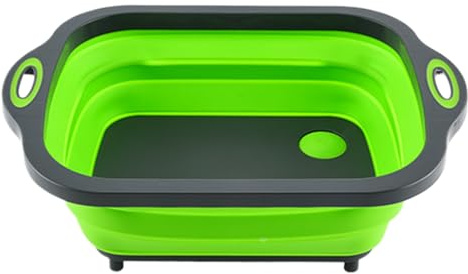 Bassin à vaisselle pliable, 40 x 30 x 14 cm, récipient multifonctionnel, compact, léger, portable, idéal pour la randonnée, l'extérieur, le jardinage, la lessive, le camping et la randonnée