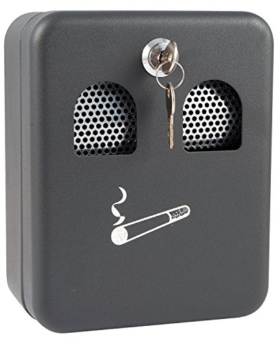 Taylor & Brown Wall Mounted Outdoor Ashtray Outside Lockable Cigarette Ash Bin with Removable Inner & Cigarette Motif for Pub, Office, Restaurant, Garden, Bar & Club