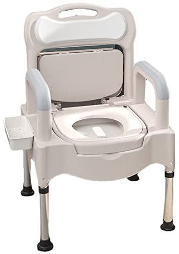 YAMIA1115 Nachttoiletten für Erwachsene Haushalts-Toiletten für Ältere Menschen Verstellbare Höhenverstellbare Toilettenstühle für Schwangere Frauen mit Behinderungen und Tragbare Medizinische,Beige