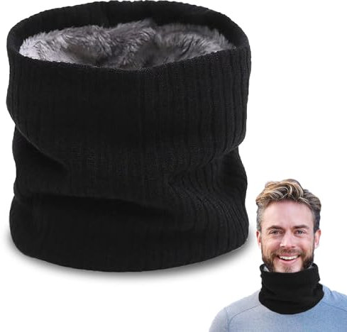 IKKAB Winter Halsschlauch Herren,Fleece Gesichtsschal Loop Herren Ski Fleece Loop Schal,Warmer Winterschal,FüR MäNner Frauen Outdoor Motorrad Fahrrad Indoor AktivitäTen Winddichte Herre Schal
