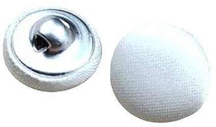 20 Pcs Satin Covered Metal Shank Buttons Cloth Buttons for Wedding Dress Tuxedo Suits