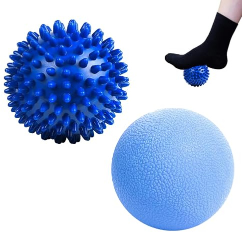 Set di palline da massaggio, lacrosse e appuntite, per yoga, riabilitazione, massaggio dei tessuti profondi e dei punti trigger point, rilascio miofasciale, fascite plantare allevia lo stress e