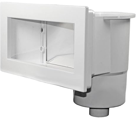 Breitmaul Einbauskimmer Komplett-Set für Pools aus robustem ABS Kunststoff - 30,5 cm Ansaugöffnung mit Einströmdüse - Bodensaugeranschluss Skim Vac - Schmutzkorb arretierbar - 32mm 38mm Anschluss