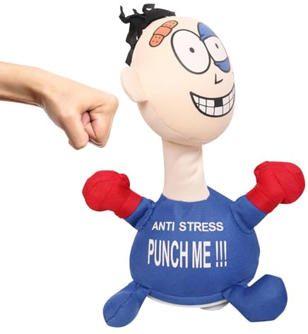 Punch Me Stoffpuppe Schlag Mich Schreiende Puppe Weiches Plüsch Stressspielzeug Nachdem Man Geschlagen Wurde Scherzgeschenke Stoffpuppe Stress Spielzeug Ideal Zum Abbau Von Stress