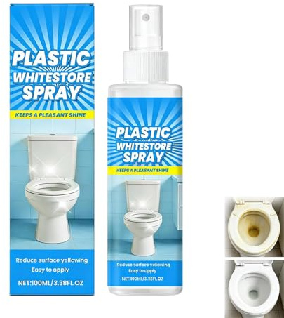 Heavy Duty Yellow Stain Remover, Plastic Yellowing Agent Remover Spray, Toilet Seat Cleaner, Restores Whiteness to Air Conditioners, Toilet Seats and Household Appliances, All Purpose Cleaner (1pc)