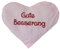 Heart Pillow with Saying for Babies Heat Cushion with Rapeseed Rapeseed Cushion with Saying Grain Pillow Personalised Cushion for Warming Size Approx. 15 x 17 cm Saying: Gute Besserung