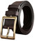 QOXEFPJZ Herren gürtel Männer Gürtel Leder Pin Schnalle Bändchen Luxus Designer Marke Schwarz Ledergürtel (Color : A, Size : 115)