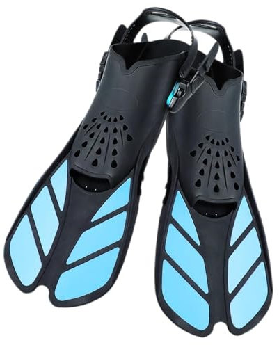 Palwin Schnorchelflossen, Verstellbare Schwimmflossen Kurz Mit Aufbewahrungstasche, Dauerhaft Unisex Taucherflossen Für Erwachsene Kinder Zum Tauchen Schwimmen Schnorcheln Gr.36-41