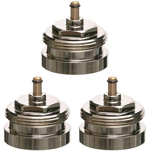 ET - EUROTRONIC Technology GmbH 700100 Herz Metalladapter für elektronische Heizkörperthermostate, Metall, M28x1,5mm (Packung mit 3)