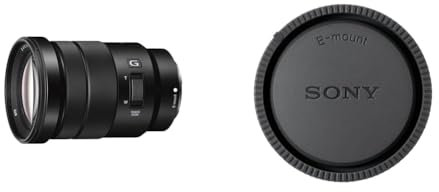 Sony E PZ 18-105 mm f/4.0 G | APS-C, Power Zoom Lens (SEL18105G) & ALC-R1EM Rear Lens Cap for E Mount Lenses, Black