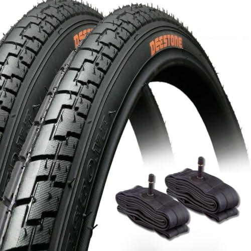2 COPERTONI NERI 26 X 1.75 (44-559) + CAMERE D'ARIA SCHRADER AMERICA PNEUMATICI STRADALI PER MTB MOUNTAIN BIKE BICICLETTA SLICK