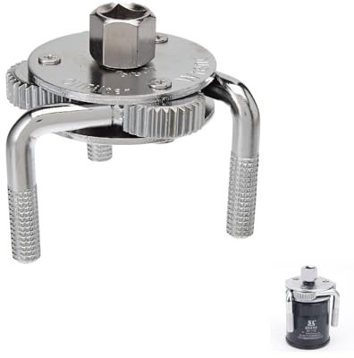 Ölfilter-Entfernungswerkzeug,Ölfilterschlüssel 3-Armig,Ø 75-130mm,Universal Ölfilterspinne,Verstellbare Ölfilterzange,Ölwechselwerkzeug,Auto Werkzeug für Ölfilter,auf Eine Vielzahl Dieselmotormodellen