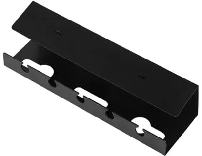 Bandeja Portacables Bajo La Mesa Bandeja de gestión de cables for debajo del escritorio, soporte for cables con abrazadera, sin perforación, suministros espaciosos y resistentes Para Cables(Black)