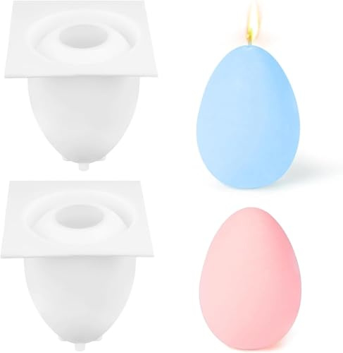 2 moldes de silicona para Pascua, velas, moldes de silicona para huevos de Pascua, molde de silicona para huevos de Pascua, para regalos de Pascua