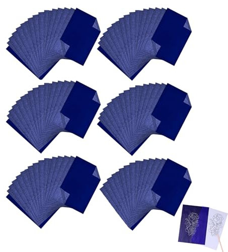 Vimmvid 100 Blatt Kohlepapier Pauspapier Blaupapier Zum Durchschreiben A4 Durchschlagpapier Pauschpapier Kohlepapier Zum Nachzeichnen Für Papier,Holz,Keramik,Leinwand,21x29.7cm (Blau)