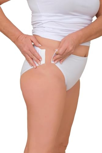 FERRUCCI COMFORT Slip Sanitario da Donna con Apertura Laterale a Strappo, Idale in Caso di difficoltà motorie, Cotone, Apertura Facilitata (IT, Testo, XL, Regular, Regular, Bianco)