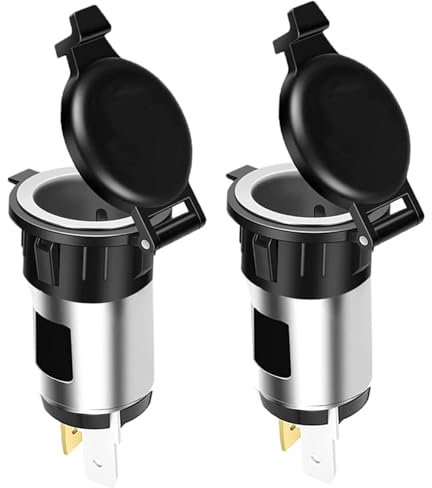Sebno de encendedor de cigarrillos 2pcs 12V/24 V Reemplazo de encendedor universal de cigarrillos con tapa para moto, ebike, camión, automóvil