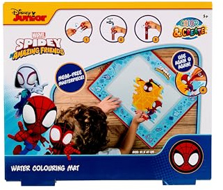 Spidey Aquaplaymat SP24359 Tapis de peinture à l'eau pour enfants, réutilisable, avec stylo, peinture propre sans chaos, jouet créatif pour garçons et filles, Disney