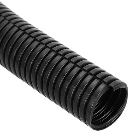 sourcing map 7/10 Inch ID Split Loom Tubing 10ft PP Cord Protector Wire Cable Sleeve for USB Cable Power Cord, Black